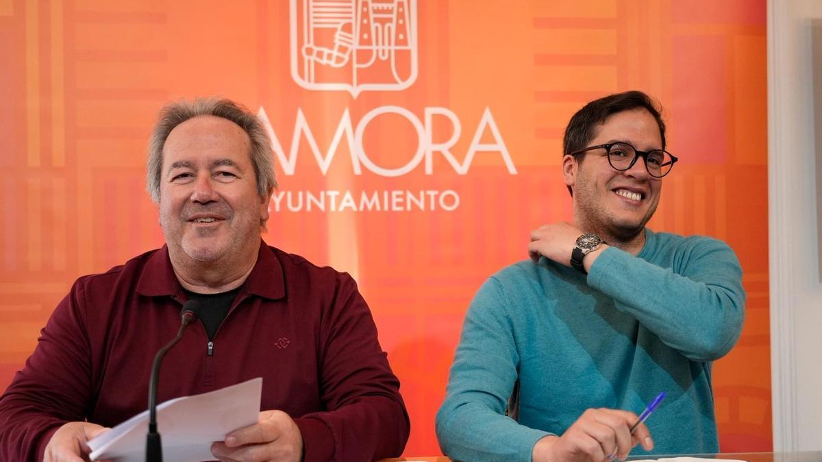 Francisco Guarido, junto al concejal de Obras, Pablo Novo.