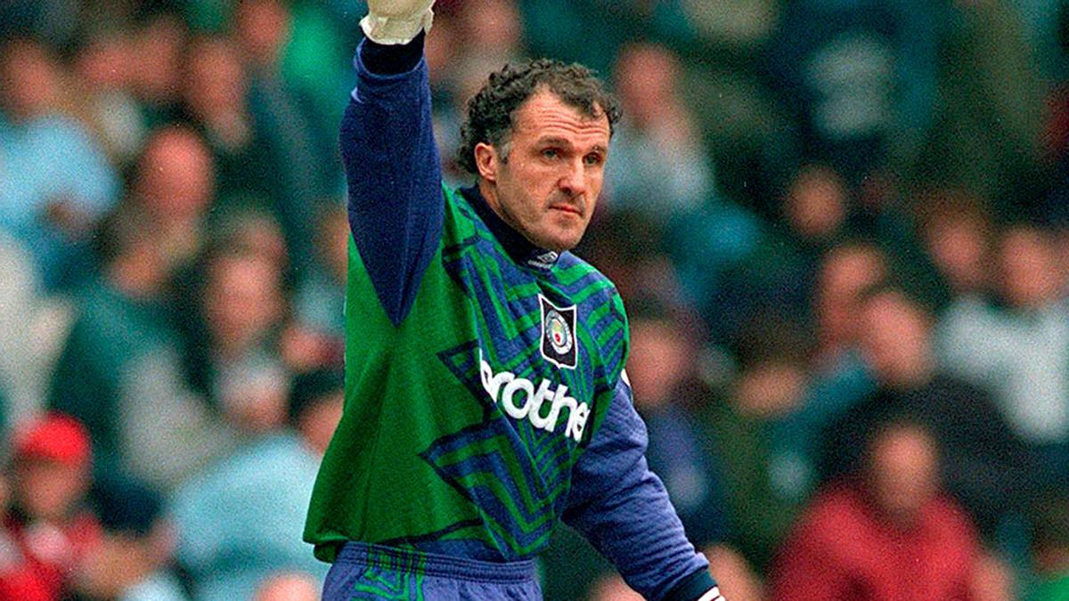 Burridge, el día de su estreno con el Manchester City.