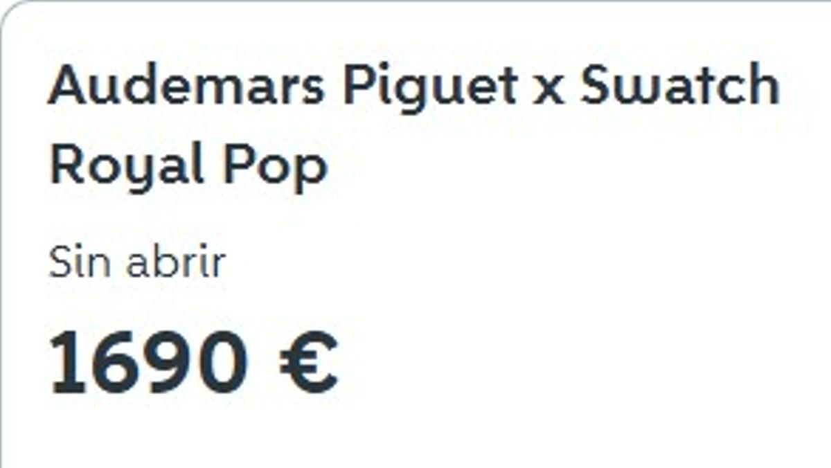 Anuncio Royal Pop Wallapop.
