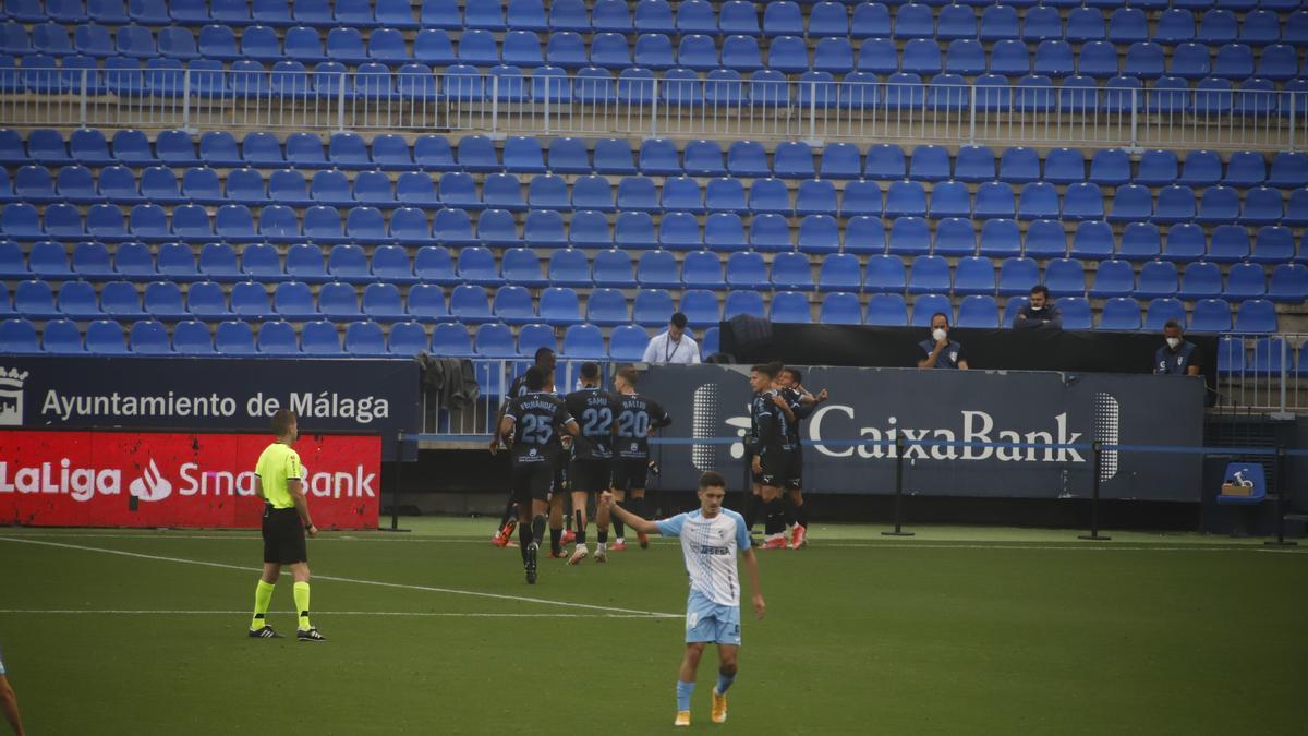 Partido de la Liga Smartbank entre el Málaga CF y el Almería