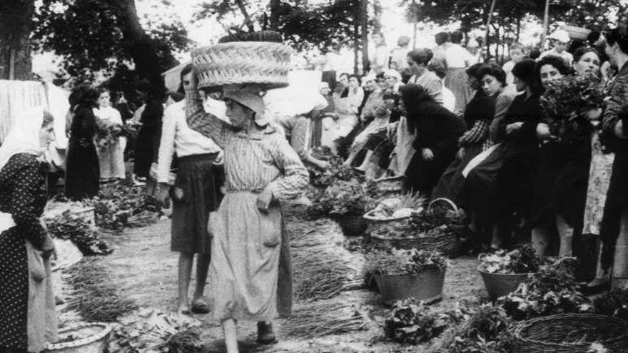 La Feira de Moaña en 1960. // José Gayo Rouco