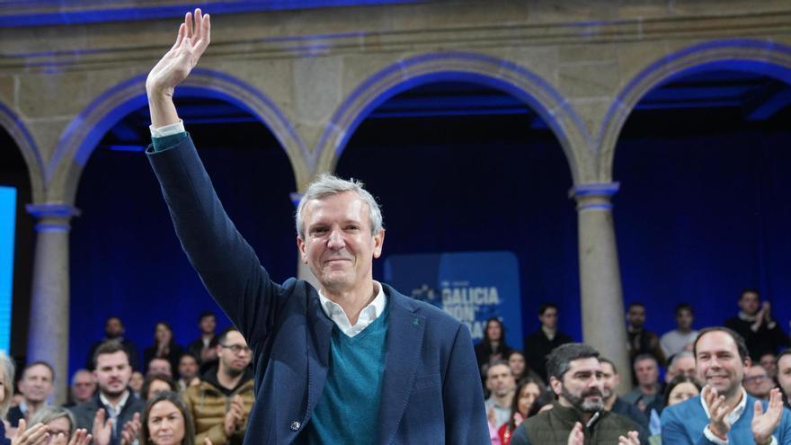 Alfonso Rueda, esta domingo, en el acto de su proclamación.