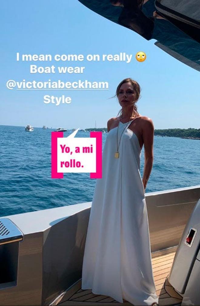 Victoria Beckham surcando los mares de Francia.