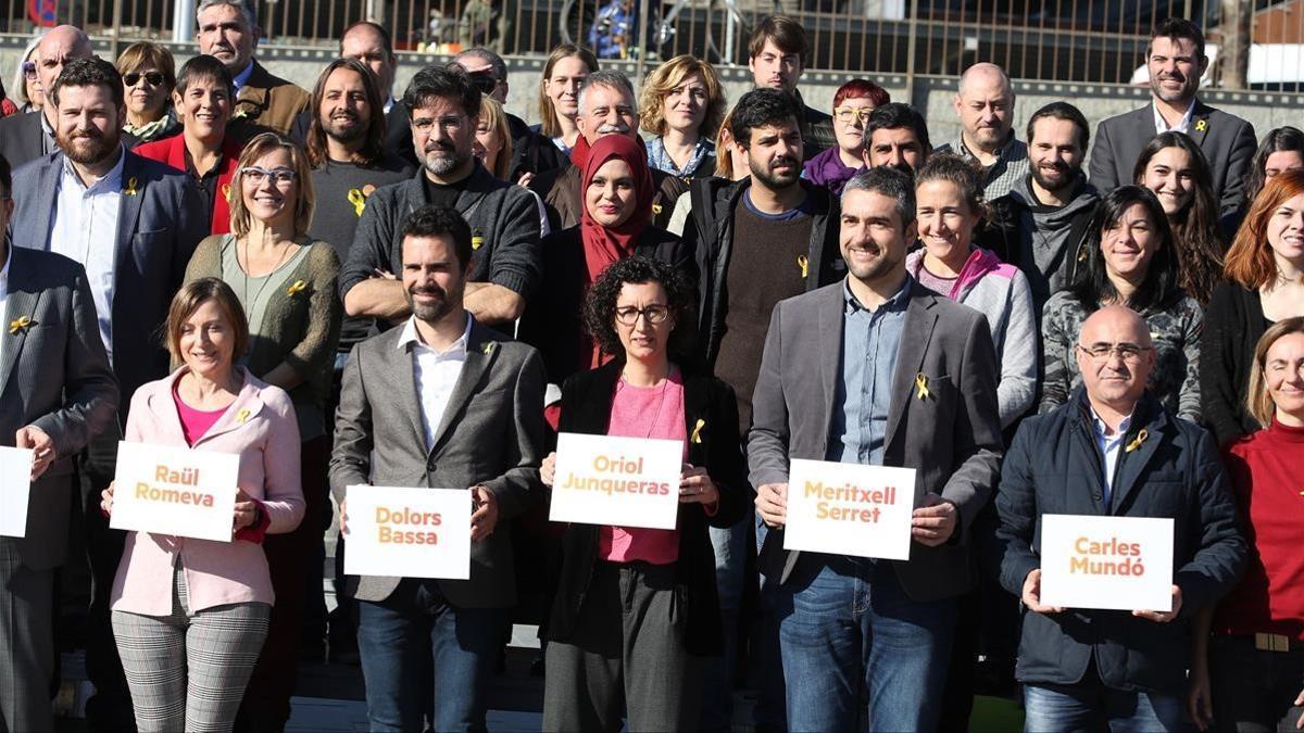 Presentación de los candidatos de ERC a los comicios del 21-D.