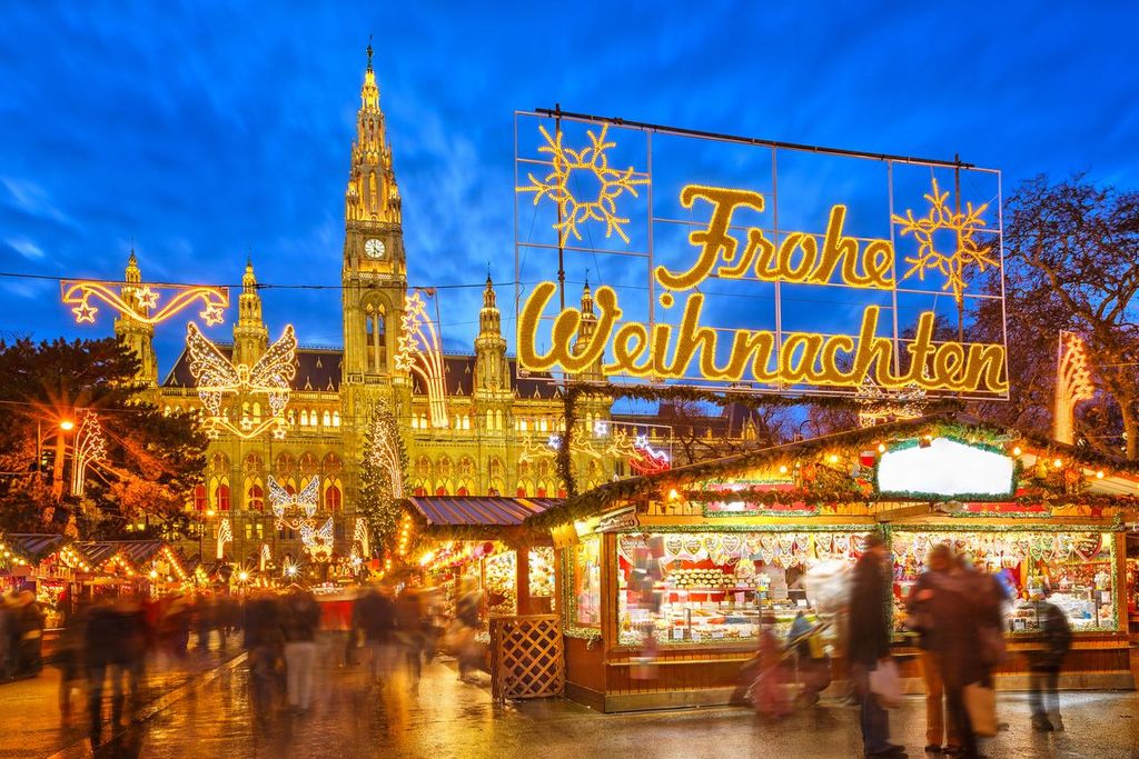 Entrada al mercado navideño de Viena