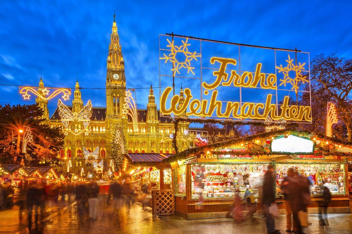 Entrada al mercado navideño de Viena