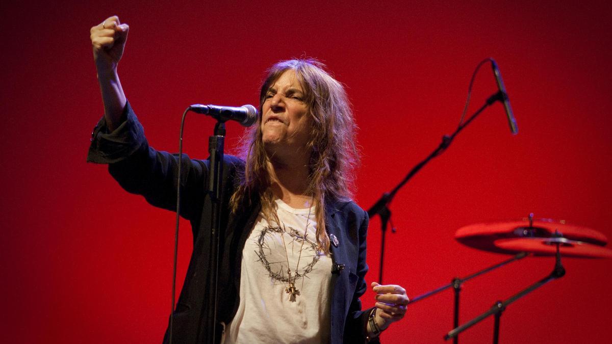 Patti Smith, en una actuación en Sant Feliu de Guíxols, en 2010