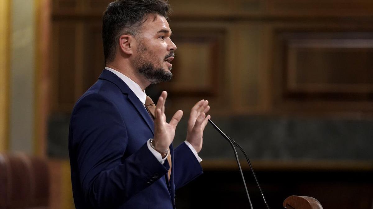 El portavoz de ERC en el Congreso, Gabriel Rufián.