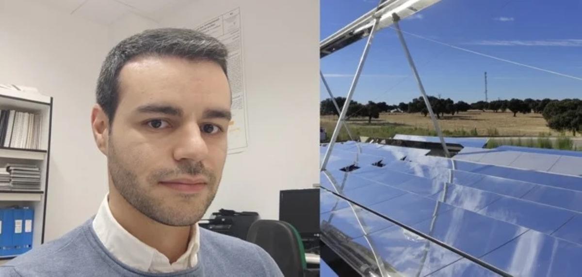 El investigador David Larra realiza un estudio pionero en una planta Fresnel.