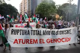 Multitudinaria manifestación por Palestina en Palma