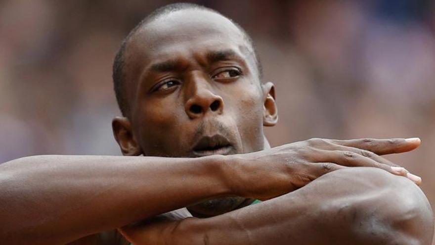 Usain Bolt, después de la primera ronda de los 200 metros.