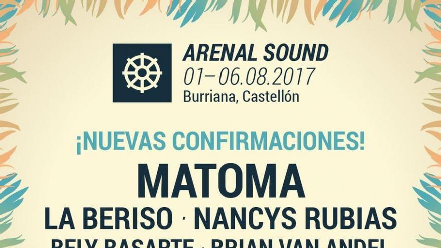 Nuevas confirmaciones en el Arenal Sound 2017