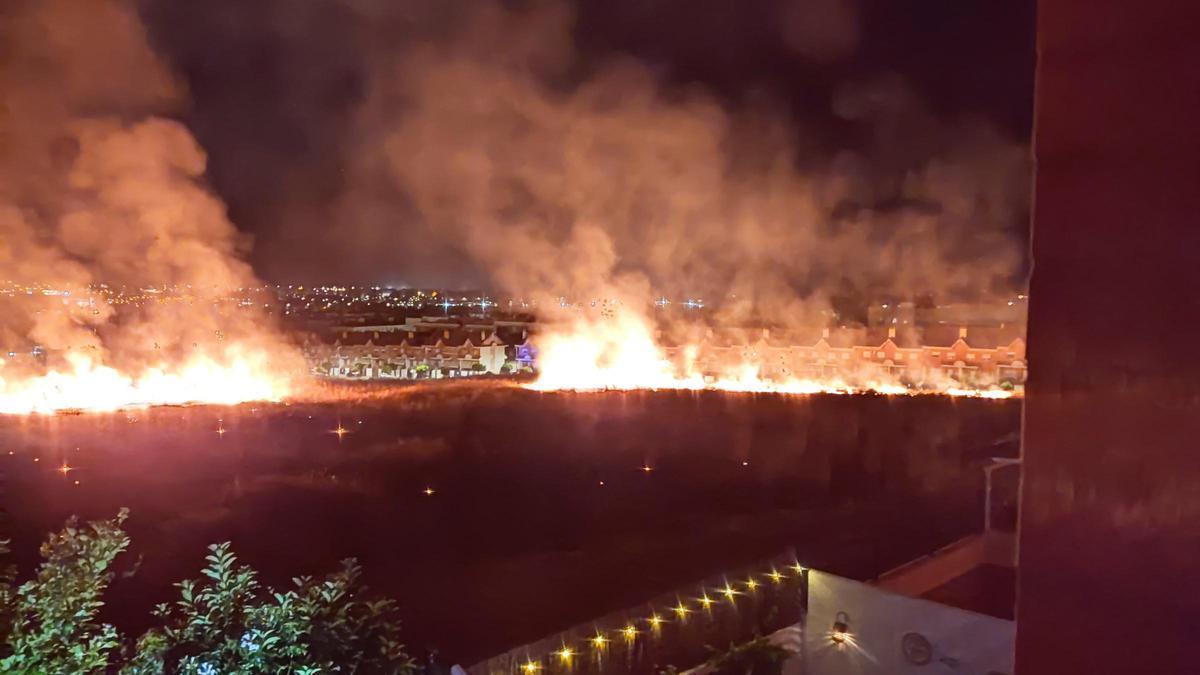 Incendio de pastos en Mérida.