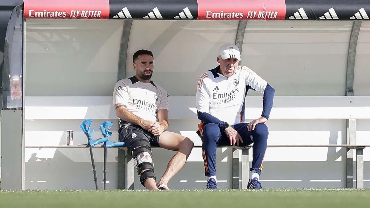 Dani Carvajal visita Valdebebas para iniciar su recuperación