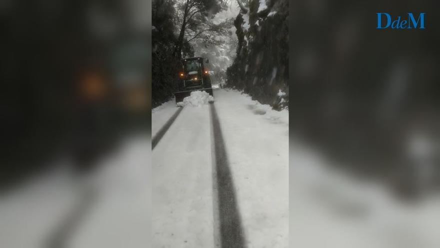 NIEVE EN MALLORCA, BORRASCA JULIETTE | Estas son las carreteras cortadas  este martes por el temporal en Mallorca