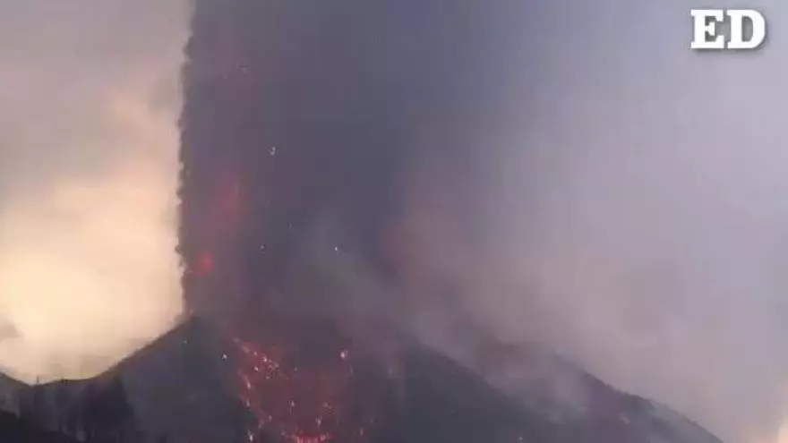 El volcán de La Palma emite más de 160 millones de metros cúbicos de magma
