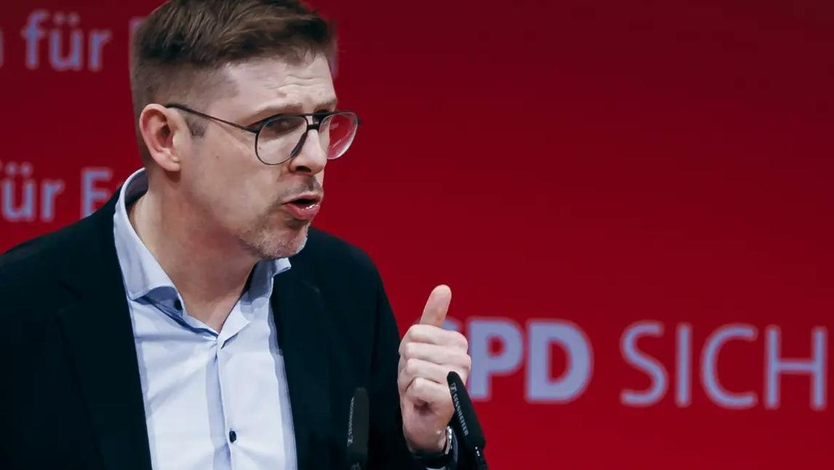 Matthias Ecke, en un mítin reciente del SPD.