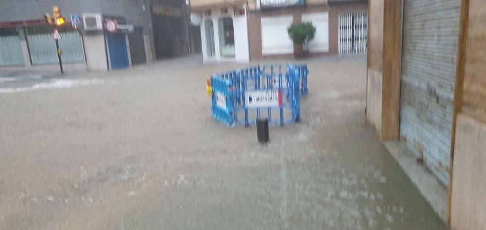 El río Segura, desbordado