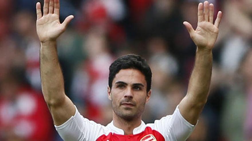 Mikel Arteta se despedía de la afición del Arsenal tras un partido