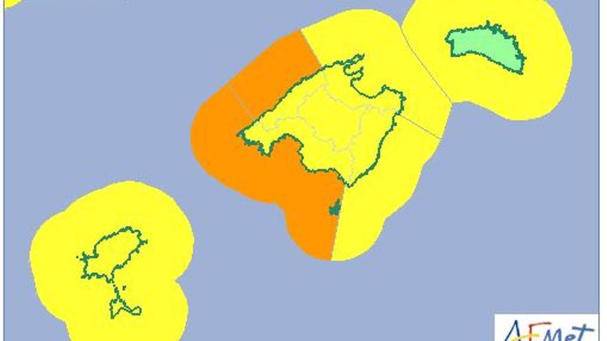 Wetterkarte für Dienstag.