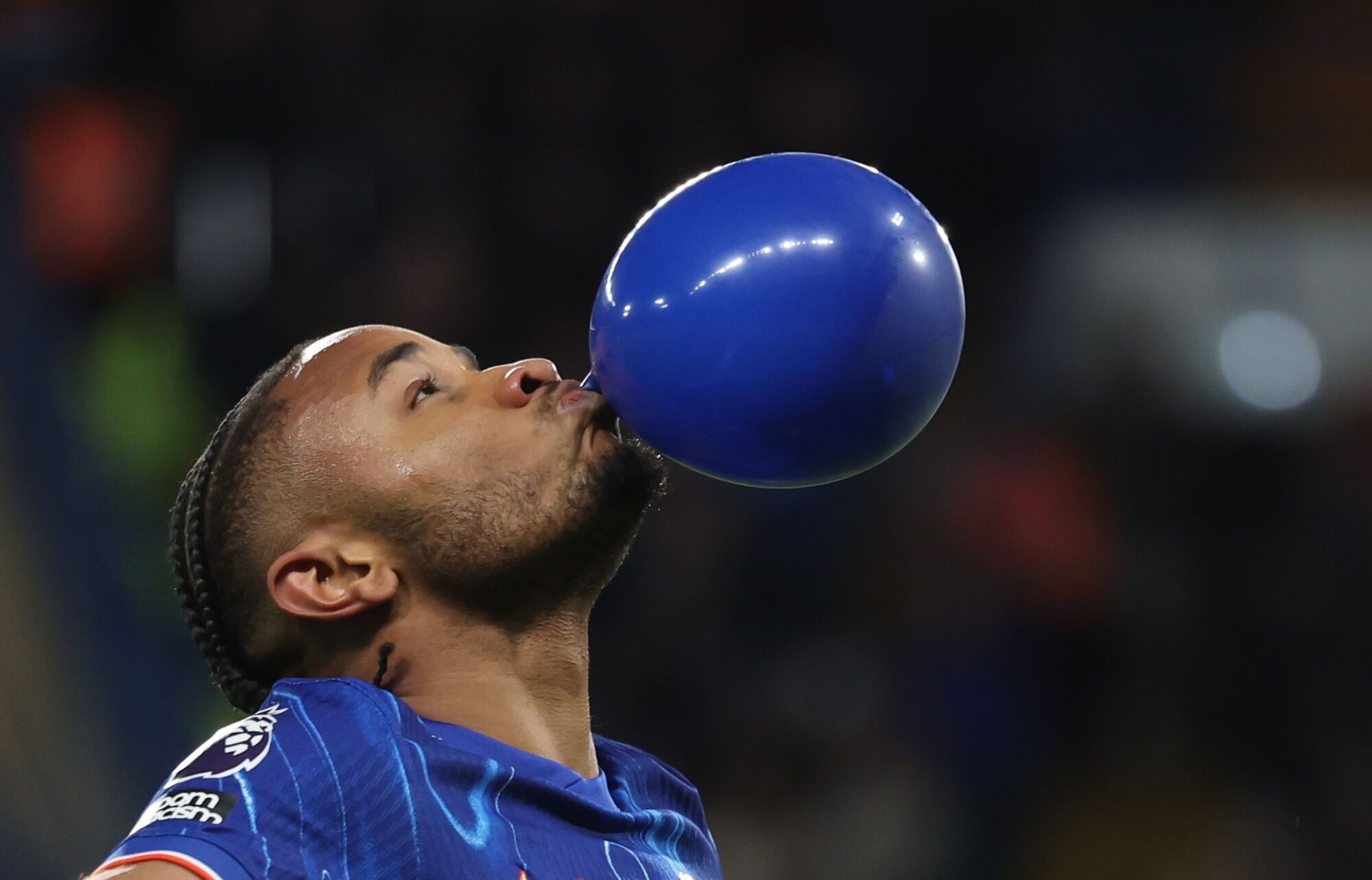 Christopher Nkunku of Chelsea celebrates scoring a goal