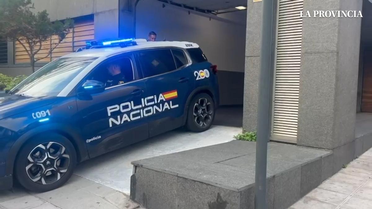 Llegada a los juzgados de Telde de los investigados en la trama de narcotráfico