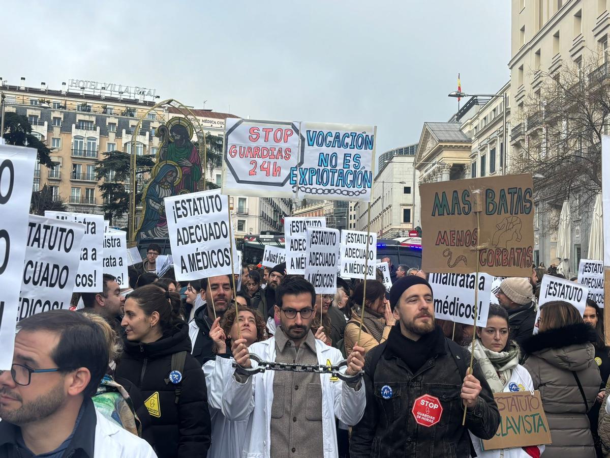 Manifestación de médicos en Madrid