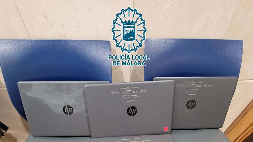 Recuperan en Málaga cuatro portátiles sustraídos en un instituto de Cártama