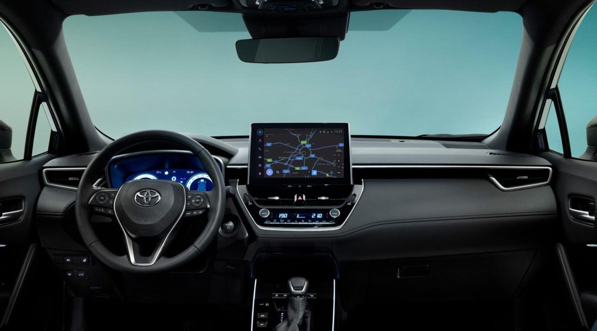 Interior del Toyota Corolla Cross 2025.