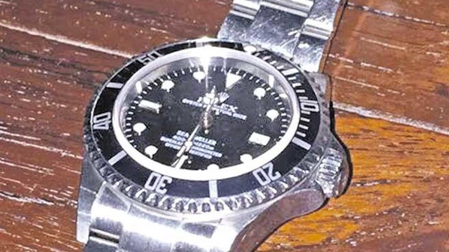 Reloj Rolex robado que ha sido recuperado por la Policía.