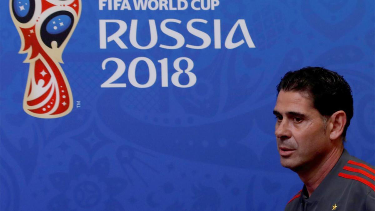 Fernando Hierro, seleccionador de España, en la previa del partido ante Marruecos