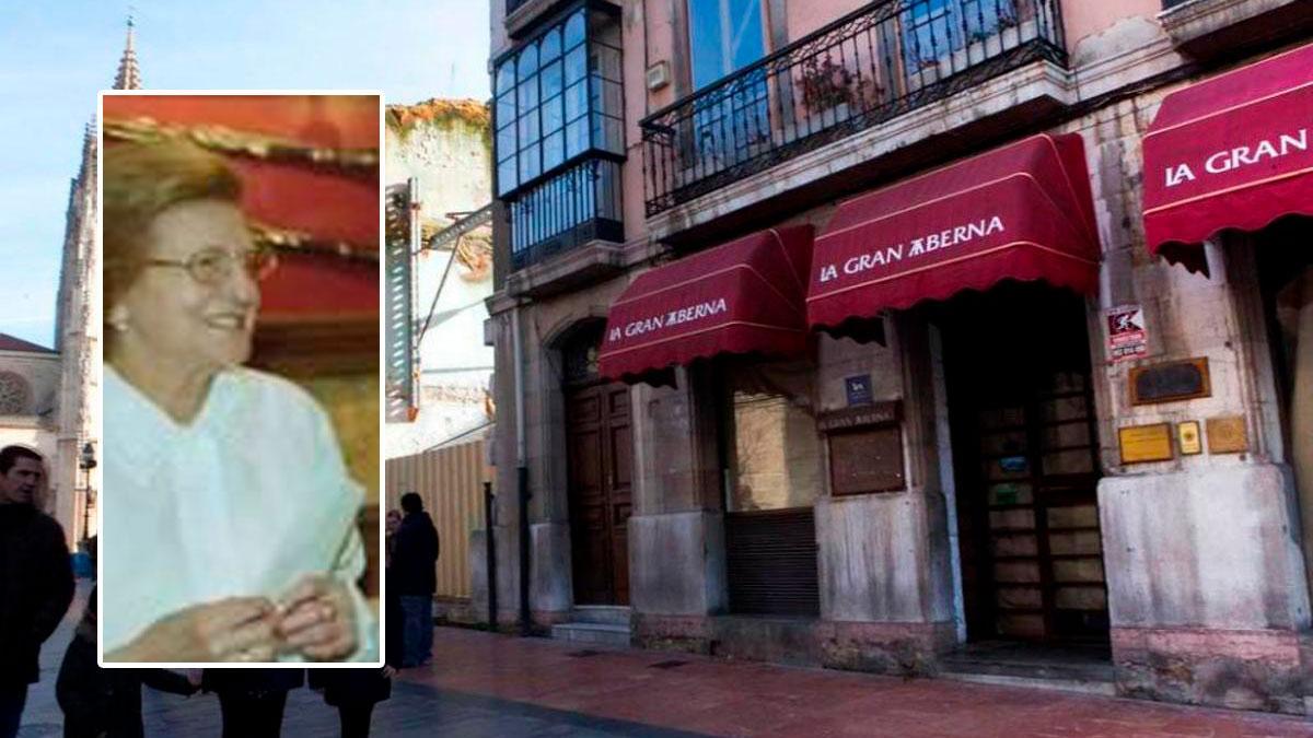 Fachada de La Gran Taberna, cerrada en 2015. En recuadro, Armantina Quintana, en una imagen de archivo.