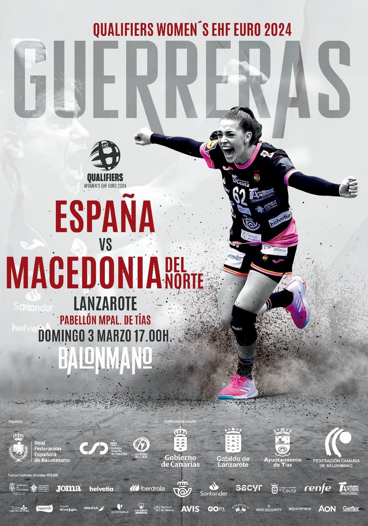 Las entradas para el partido entre las selecciones de balonmano de España y Macedonia del Norte, ya a la venta.