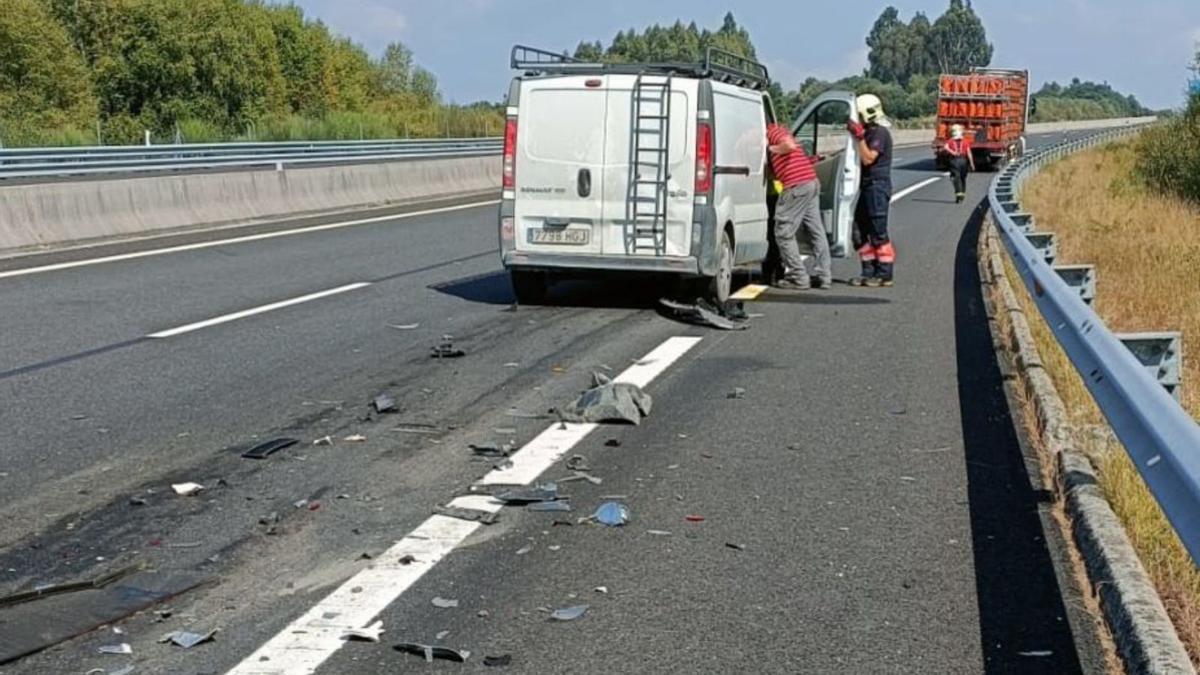 Dos heridos en los accidentes de Silleda y Dozón | BOMBEIROS DE DEZA