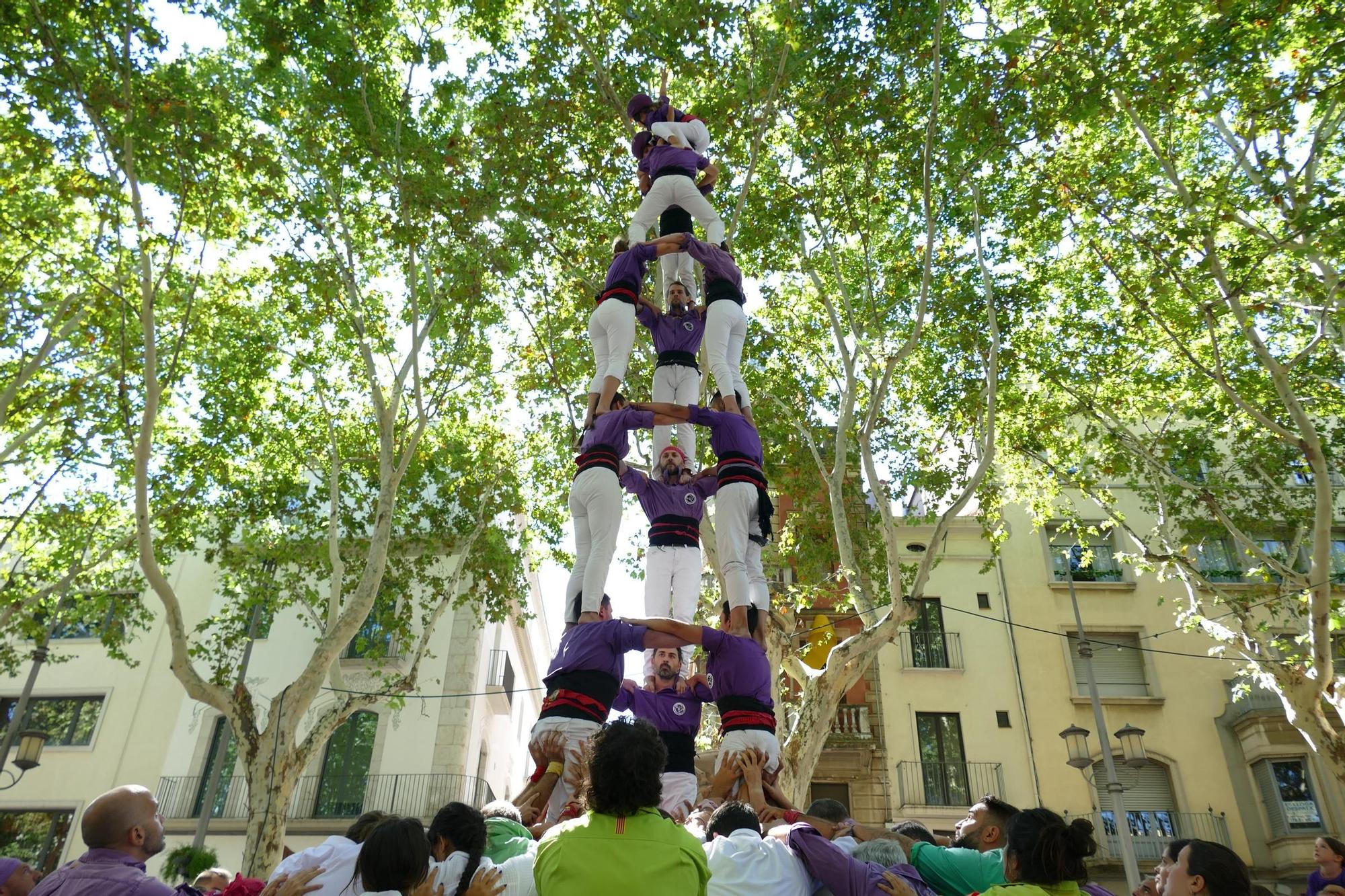 Els Merlots celebren la diada castellera d'aniversari a la Rambla de Figueres