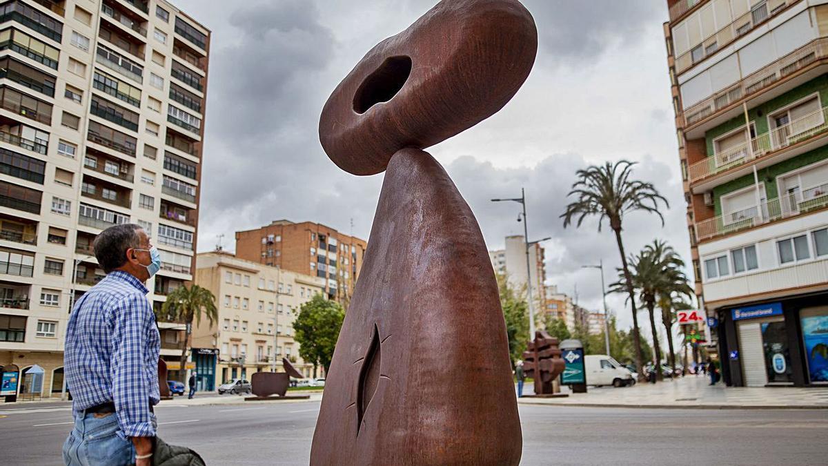 Una de las obras de Méjica en la Alameda de San Antón, Cartagena.