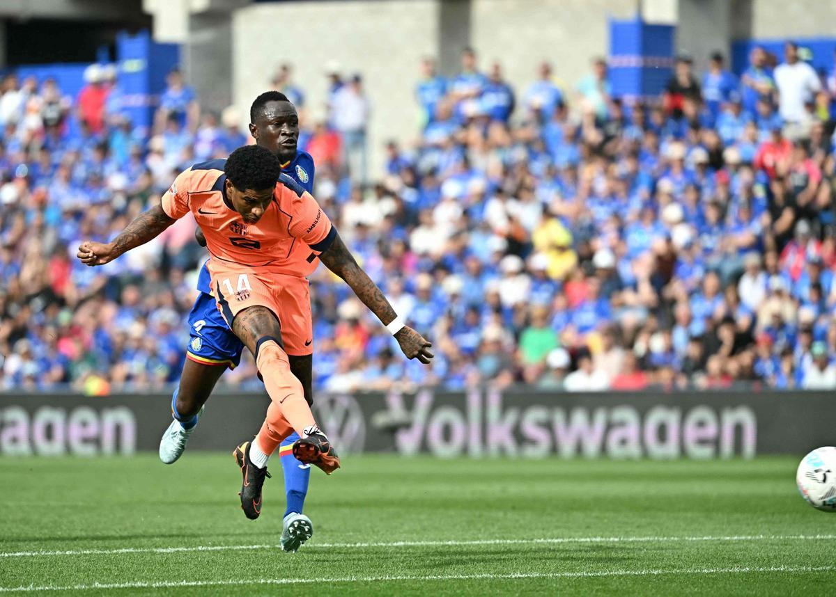 Rashford marca el 0-2 para el Barça en el Coliseum de Getafe.