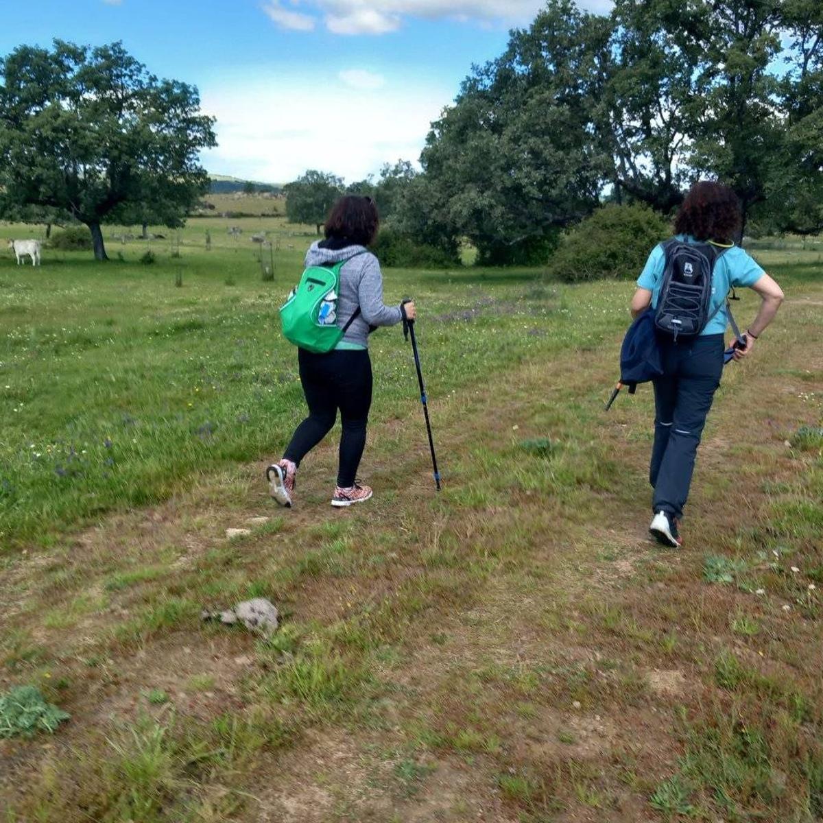 Senderistas en una ruta celebrada con anterioridad en el Valle del Alagón.