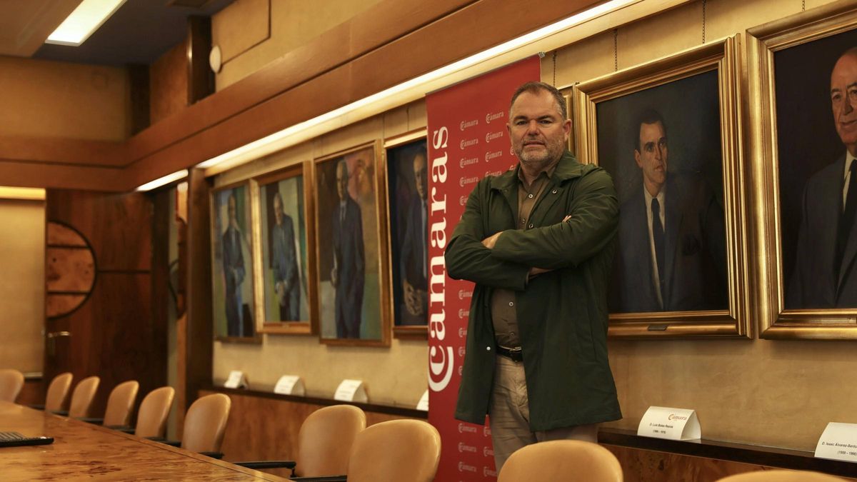 Carlos Paniceres, en la sede de la Cámara de Comercio de Oviedo. | FIRMA