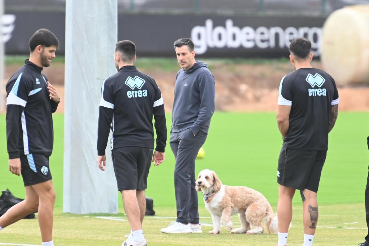 Bob Voulgaris, presidente del CD Castellón, en un entrenamiento en la ciudad deportiva Globeenergy.