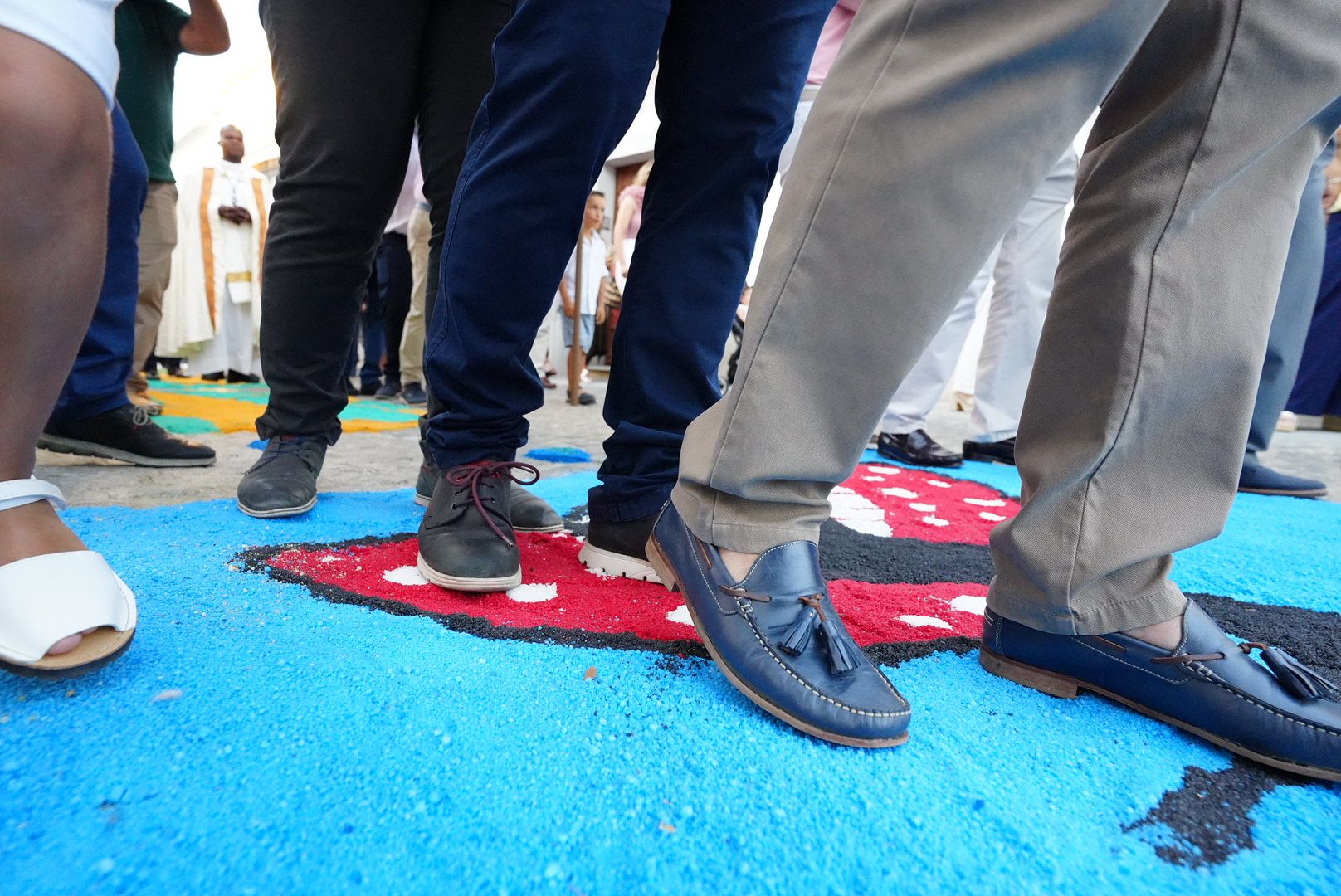 San Roque y alfombras de sal en Dos Torres