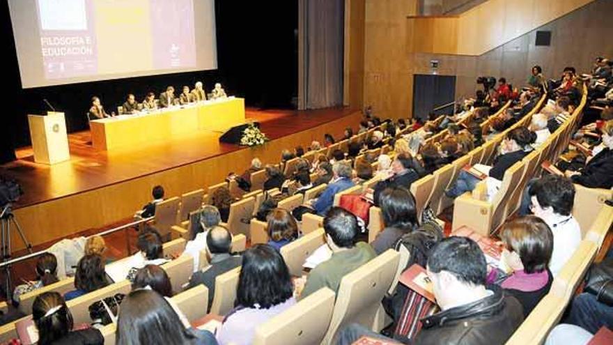 Un momento del acto inaugural de la 26 Semana Galega de Filosofía en Pontevedra