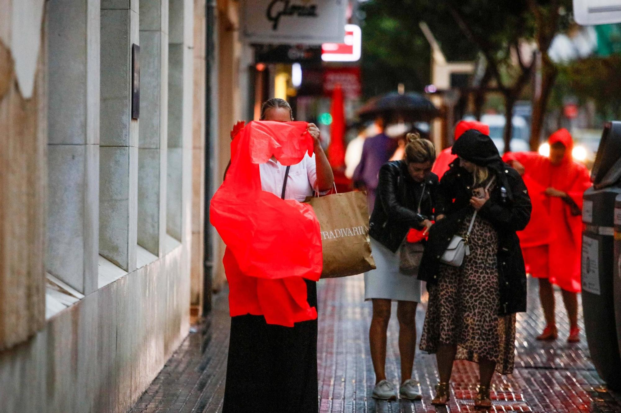 Las imágenes de la dana 'Alice' en la tarde del sábado en Ibiza