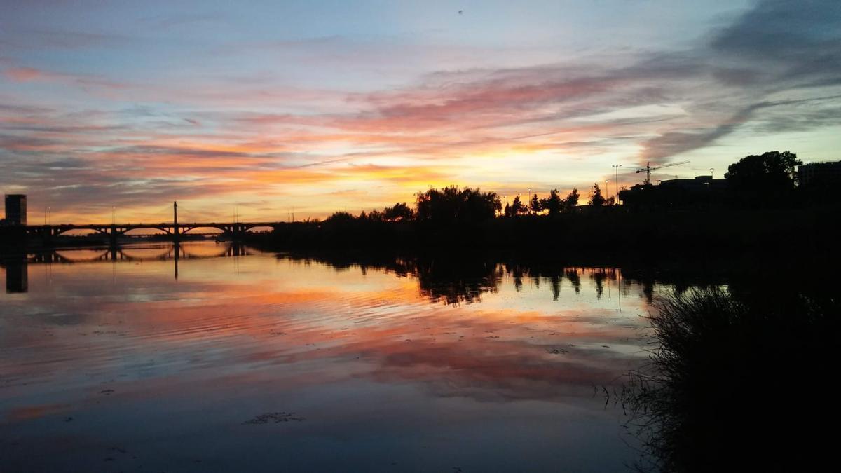 Atardecer en el Guadiana.