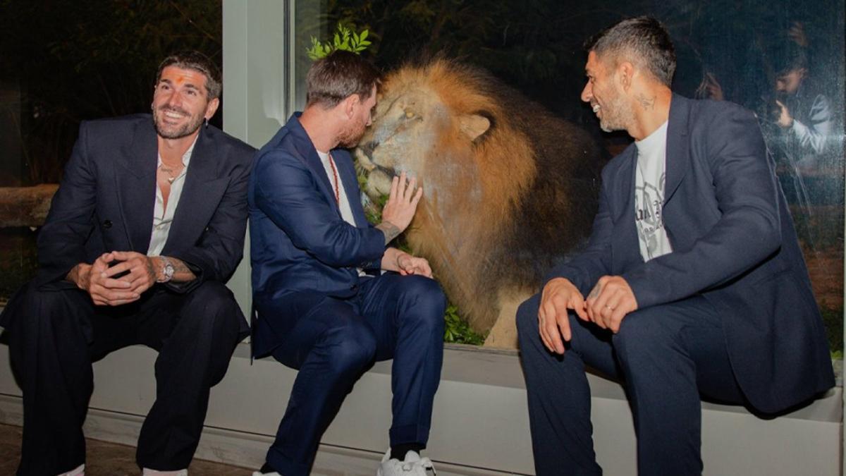 De Paul, Messi y Suárez, en Vantara