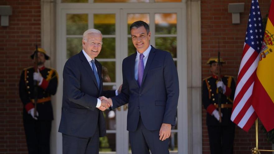 Joe Biden y Pedro Sánchez.