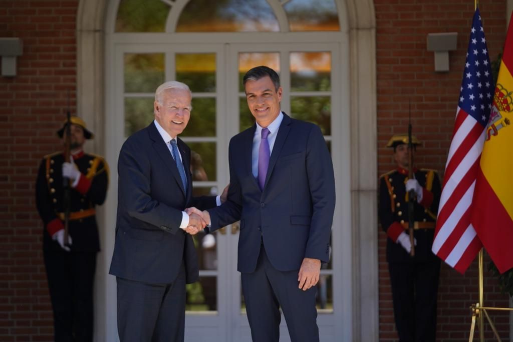 Joe Biden y Pedro Sánchez.