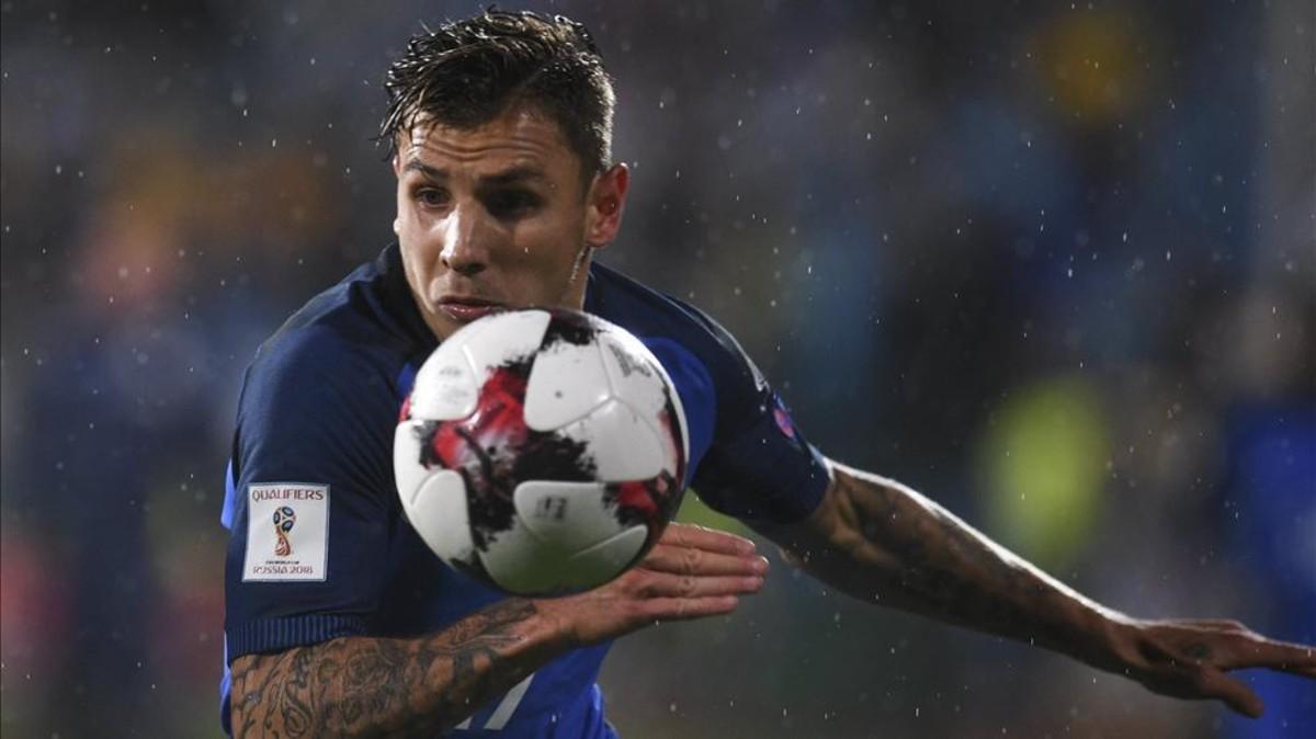 Lucas Digne frente a Bulgaria