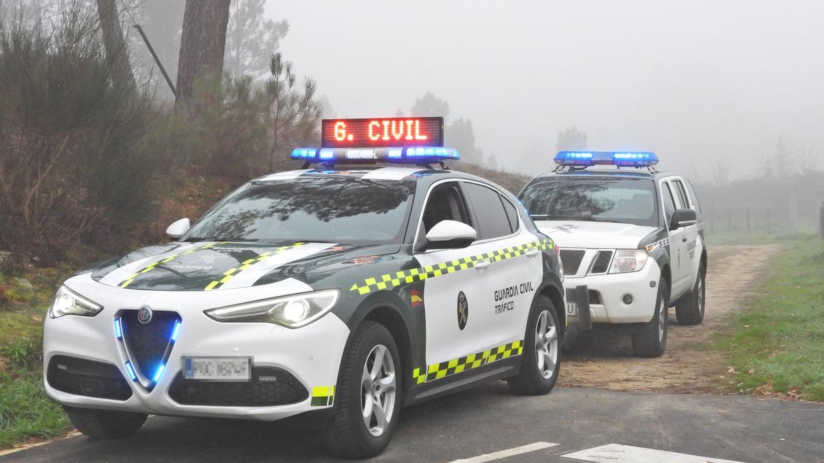 Un control de la Guardia Civil en la carretera.