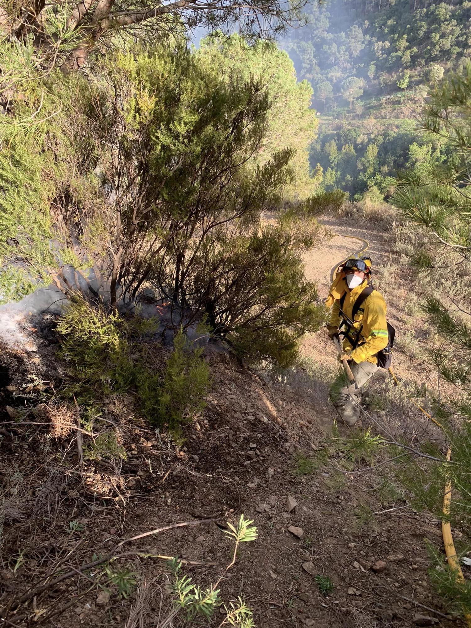 L'incendi que ha cremat a Portbou els dies 16 i 17 d'abril